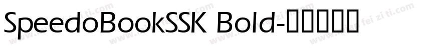 SpeedoBookSSK Bold字体转换